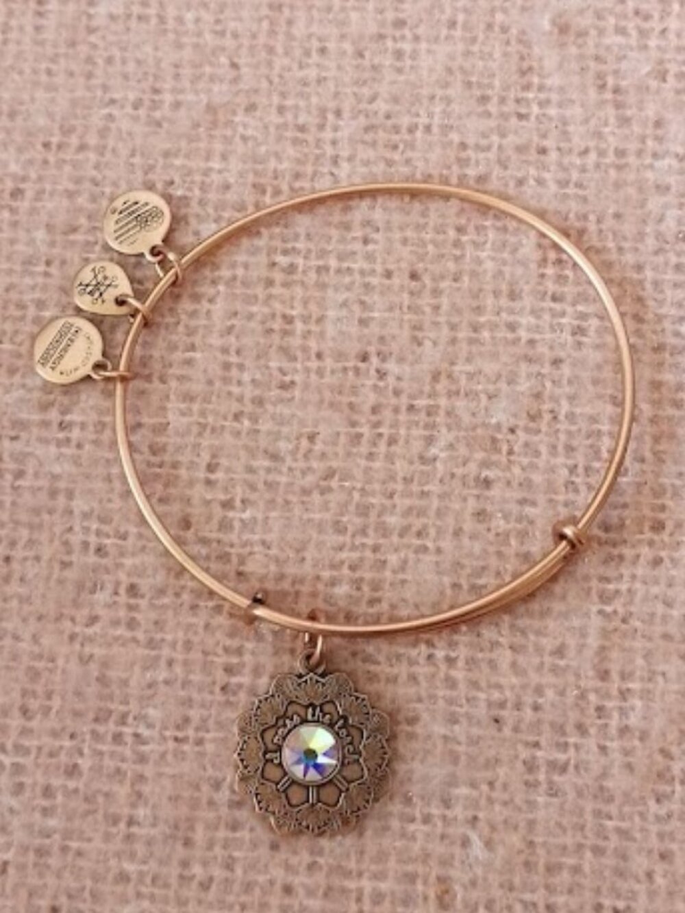 Alex & Ani Expandable Bracelet with Mother of the Bride Mandala Charm